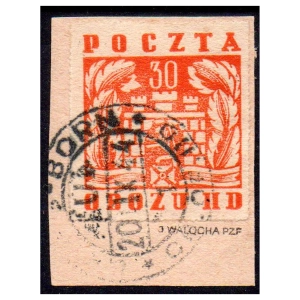 Gross Born IID 1944 Fi. 20 kasowany Herby miast znaczek obozowy gwarancja 