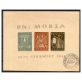 Gross-Born IID 1944 Fi. blok 4 kasowany Dni Morza - blok obozowy