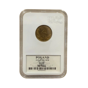 2 złote 1978 bez znaku mennicy, grading MS66