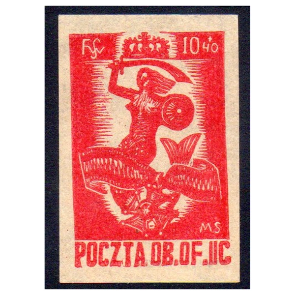 Woldenberg IIC 1943  Fi. 32 (*) Obrona Warszawy - znaczek obozowy