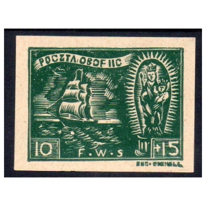 Woldenberg IIC 1943  Fi. 18 (*) Bałtyk znaczek obozowy gwarancja