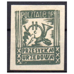 Woldenberg IIC 1943 Fi. U1 (*) Znaczek urzędowy gwarancja