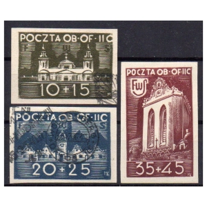Woldenberg IIC 1944 Fi. 42-44 kasowane / ** Wystawa - znaczki obozowe