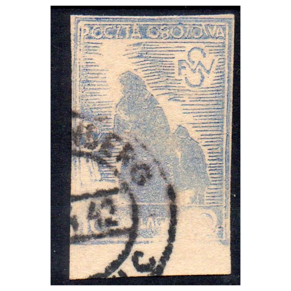 Woldenberg IIC 1942 Fi. Iau kasowany Wdowa - znaczek obozowy