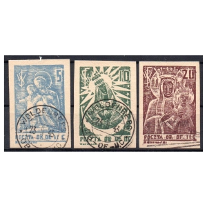 Woldenberg IIC 1942 Fi. 12-14y kasowane - Madonna - znaczki obozowe