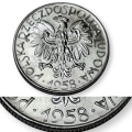 5 złotych 1958 Rybak Bałwanek - szeroka ósemka - moneta obiegowa