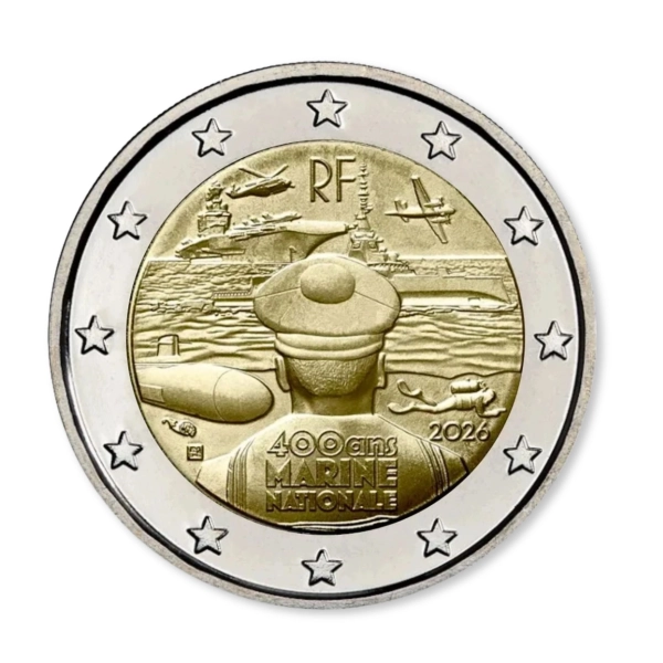 2 Euro 2026 Francja – 400-lecie Marynarki - moneta kolekcjonerska
