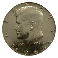 USA 50 cent 1966 Kennedy srebro