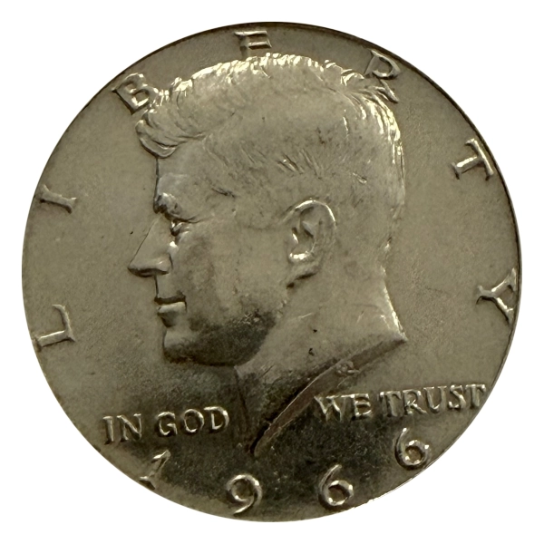 USA 50 cent 1966 Kennedy srebro
