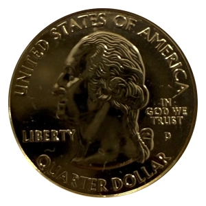 USA 25 cent 2008 D New Mexico złocona