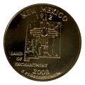 USA 25 cent 2008 P New Mexico złocona
