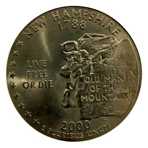 USA 25 cent 2000 P New Hampshire