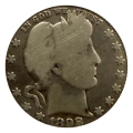 USA 25 cent 1898 Barber srebro