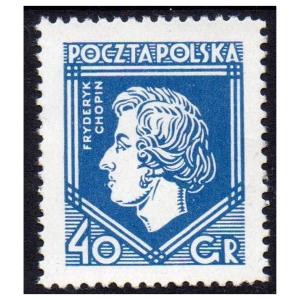 1927 Fi. 225d ** Chopin gwarancja znaczek w odmianie niebieskiej