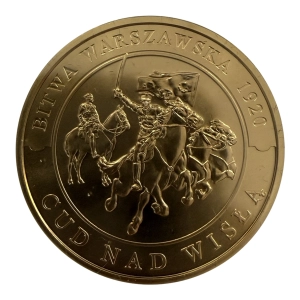Medal 100. rocznica Bitwy Warszawskiej 1920 Cud nad Wisłą platerowany