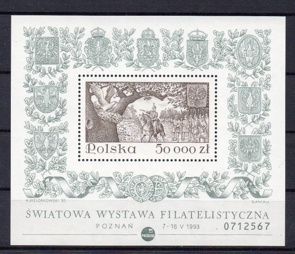 1993 Fi. blok 152 B ** Legenda o Orle Białym