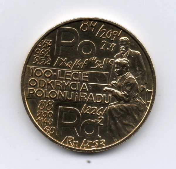 2 zł NG 1998 - 100 Lat odkrycia Polonu i Radu