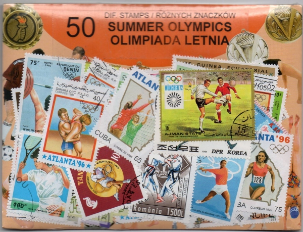 Pakiet 50 znaczków pocztowych - OLIMPIADA LETNIA