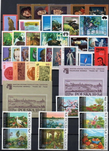 1973 Rocznik + bloki czyste **