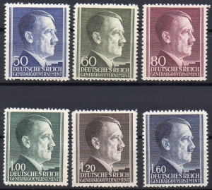 1941 Fi. GG 83-88 ** Hitler na tle siatkowanym