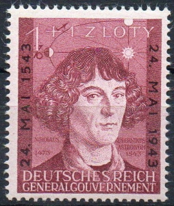 1943 Fi. GG 104 ** Mikołaj Kopernik znaczek pocztowy