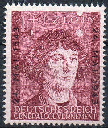 1943 Fi. GG 104 ** Mikołaj Kopernik znaczek pocztowy