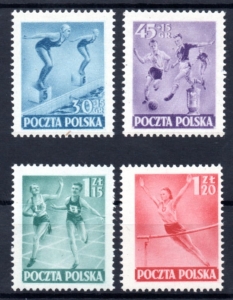 1952 - Fi. 612-615 ** Święto Kultury Fizycznej - seria znaczków pocztowych