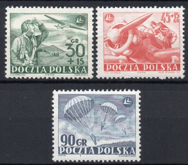 1952 Fi. 632 - 634  ** Święto lotnictwa