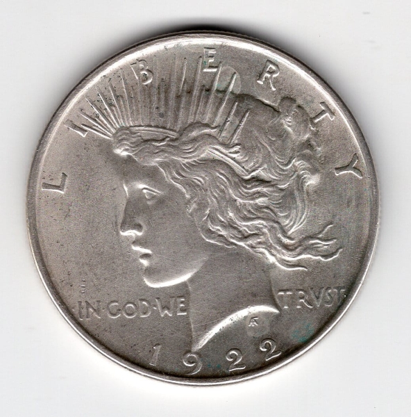 USA 1 dolar 1922 Peace Ag 900