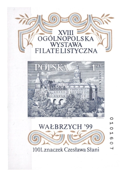 1999 Fi. blok 166A ** Wystawa w Wałbrzychu