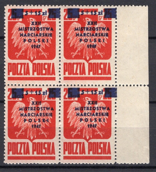 1947 Fi. 417** XXII Narciarskie MP abklacz czwórka