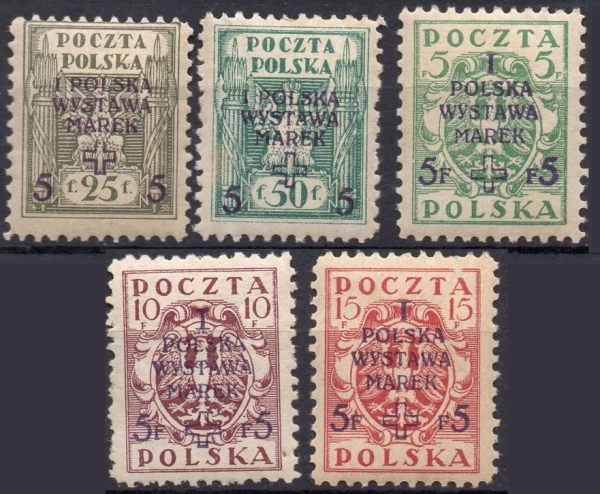 1919 Fi. 102 - 106 B ** Wystawa marek w Warszawie
