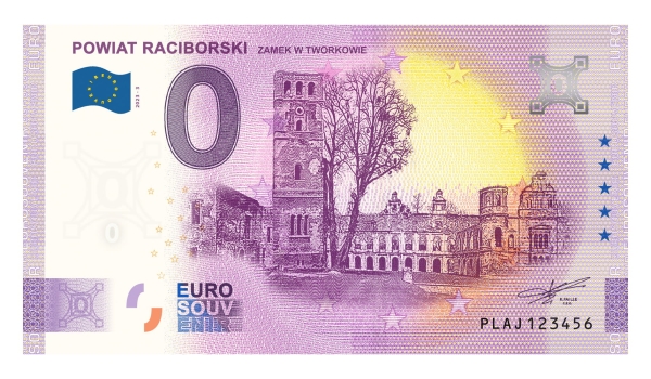 2023 banknot 0 euro Zamek w Tworkowie