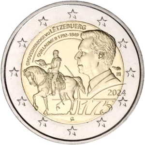2 euro 2024 Luksemburg - 175 lat śmierci Guillaumea