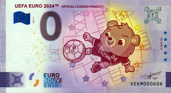 2024 banknot 0 euro - UEFA Euro Maskotka