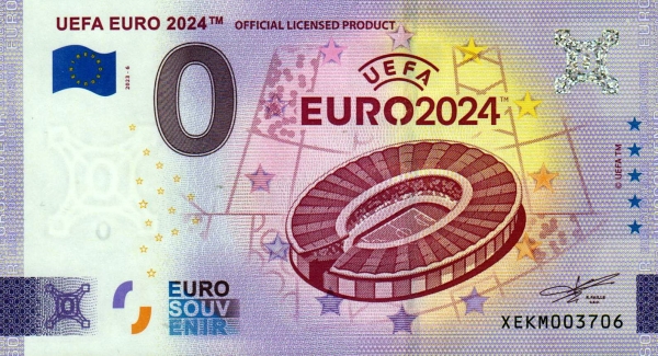 2024 banknot 0 euro - UEFA Euro Stadion