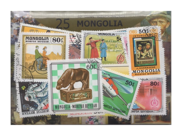 Pakiet 25 znaczków pocztowych - MONGOLIA