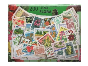 Pakiet 200 znaczków pocztowych - FLORA