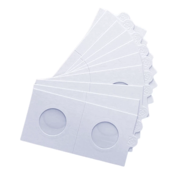 Holdery samoprzylepne ma monety 25 mm - Leuchtturm - 10 sztuk białe