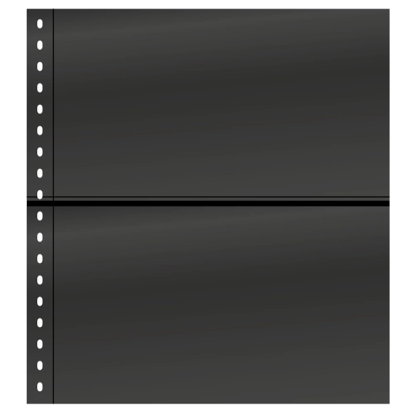 T-karta Omnia 02 - Lindner - 2 czarne kieszenie, na arkusiki znaczków, koperty